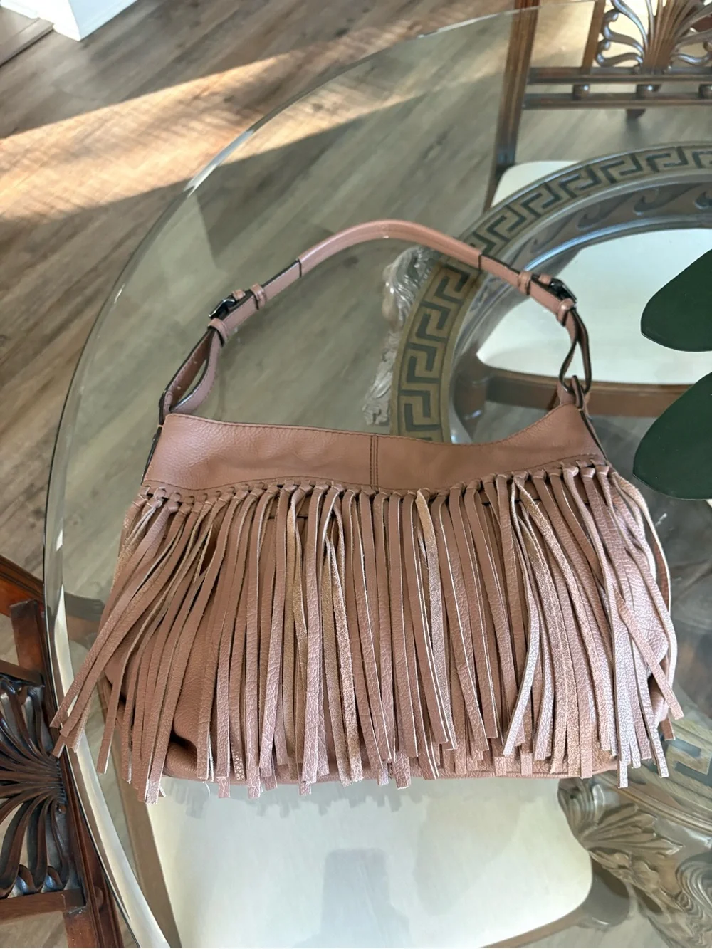 🤍🤍ORYANY JOSIE BLUSH HOBO FRINGE LEATHER SHOULDER BAG!🤍🤍